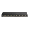 Switch de 16 puertos Gigabit, caja de metal. Para sobremesa/Rack