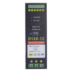 Fuente de alimentación conmutada 12V/10A, 120W. Montaje en carril DIN