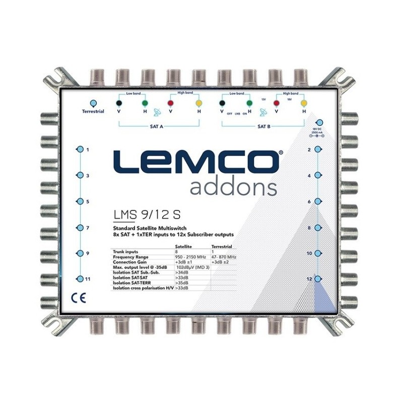 Multiswitch autónomo 9 entradas y 12 salidas