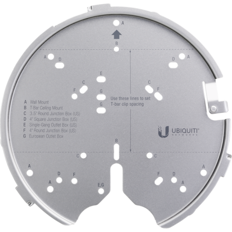 Sistema Mounting Plate para UAP-AC-PRO, UAP-AC-HD, UAP-AC-SHD y posteriores