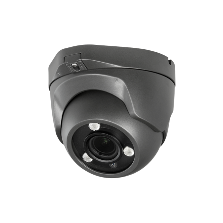 Cámara domo 4 en 1, 5Mpx, 2.7-13.5mm , IR 40mts. WDR,  IP66, negra.