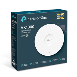 Punto de acceso AX Wifi 6 2.4/5Ghz para techo o pared, 26dBm (398mW), antenas de 4/5dBi, x1 puerto Gb, 1800mbps