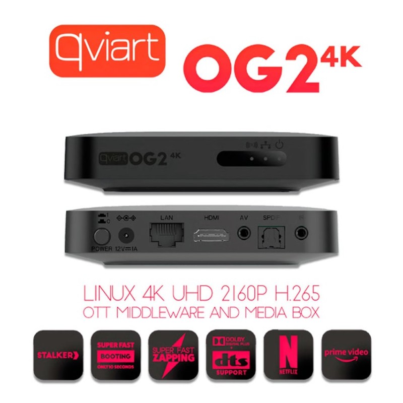 Receptor 4K Linux IPTV, 4K,H.265, Wifi USB opcional. Linux.