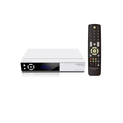 Receptor SAT Blanco (S2)+TDT (T2)+ Cable, FULL HD, H.265, H.264, HEVC,1 Lector tarjetas, 1 CI/CA, Wifi USB opcional