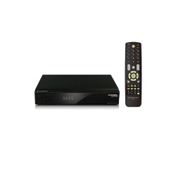 Receptor SAT Negro (S2)+TDT (T2)+ Cable, FULL HD, H.265, H.264, HEVC,1 Lector tarjetas, 1 CI/CA (Conax), Wifi USB opcional