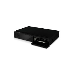 Receptor SAT Negro (S2)+TDT (T2)+ Cable, FULL HD, H.265, H.264, HEVC,1 Lector tarjetas, 1 CI/CA (Conax), Wifi USB opcional