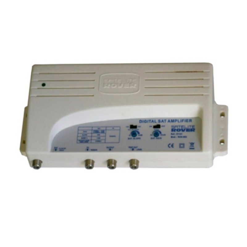 Amplificador FI + Mezcla de TDT, 25-40dB, nivel de salida 118dBu. Conector F