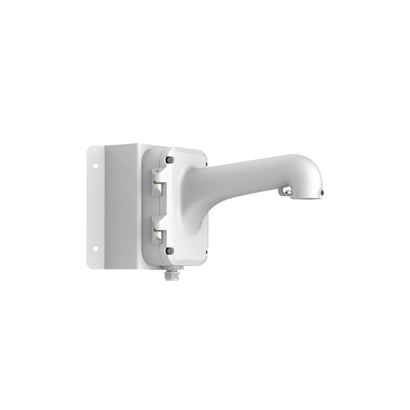 Soporte de esquina con caja de conexiones para domos motorizadas - Aleación de aluminio y acero