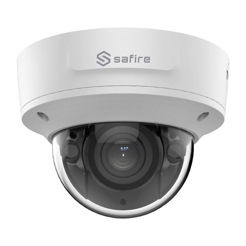 Cámara IP domo, 4Mpx, IR 40mts, 2.8-12mm motorizada, H265+, PoE802,3af, IP67, IK10
