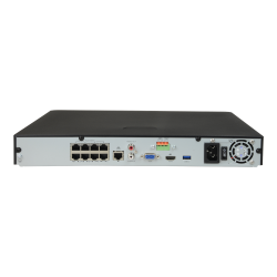 NVR 8ch IP hasta 8Mpx, 160Mbps, H.265+, 2 HDD