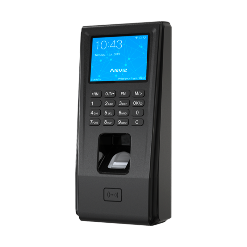 Lector biométrico accesos y presencia, huella, RFID EM y teclado. ANVIZ EP30