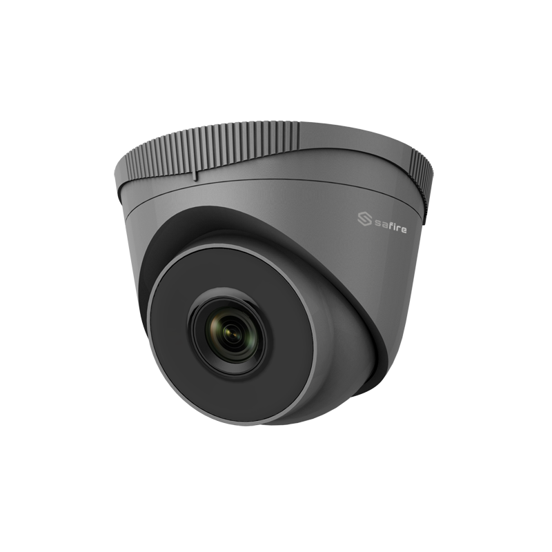 Cámara IP domo, 4Mpx, IR 30mts, 2.8mm, H265+, Micrófono incorporado. PoE802,3af, IP67. Gris