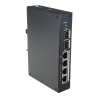 Switch de 4 puertos 10/100 HIPOE+ 96W +  x2 SFP, para montaje en DIN, alimentación DC 48 V - 57 V