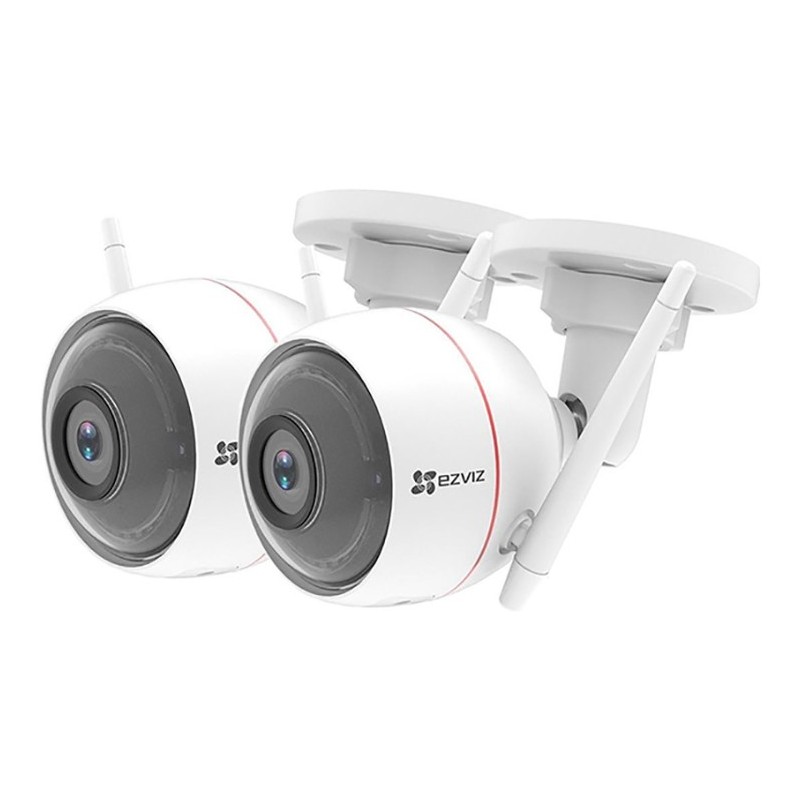 Pack de 2 cámaras IP Wifi bullet 2.1Mpx, IR 30mts, 2.8mm, H.265. IP67