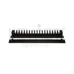 Organizador cables metal 19" 1U con tapa cierre 4 presillas