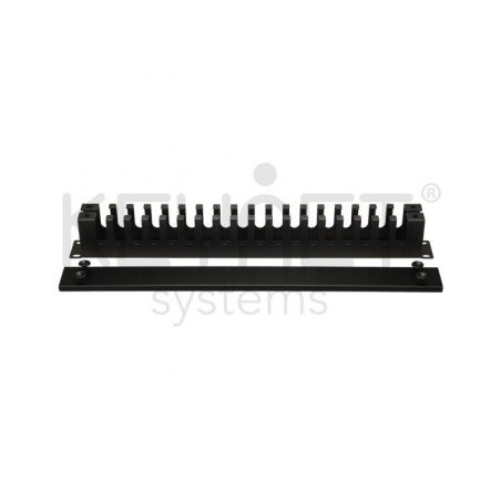 Organizador cables metal 19" 1U con tapa cierre 4 presillas