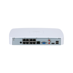 NVR 8ch IP PoE+ hasta 8Mpx, 80Mbps, H.265, 1 HDD