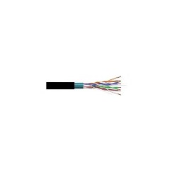Cable CAT6 FTP, CCA, CPR-FCA, Polietileno (exterior), negro. Bobina 305mts