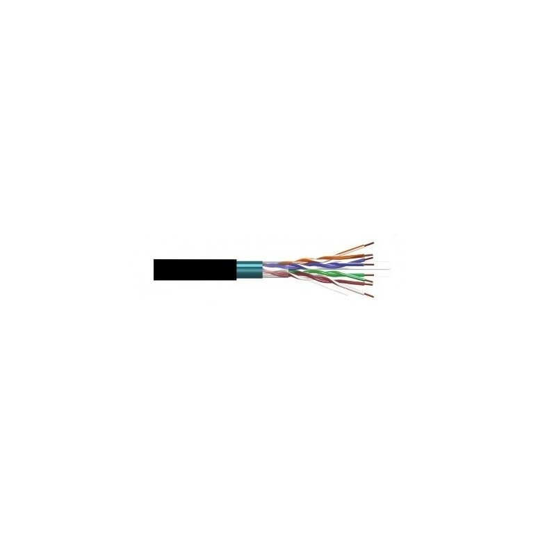 Cable CAT6 FTP, CCA, CPR-FCA, Polietileno (exterior), negro. Bobina 305mts