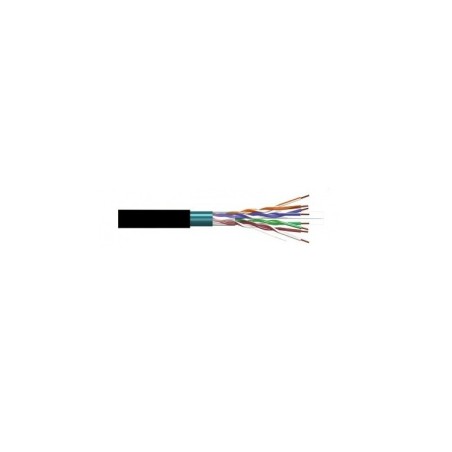 Cable CAT6 FTP, CCA, CPR-FCA, Polietileno (exterior), negro. Bobina 305mts