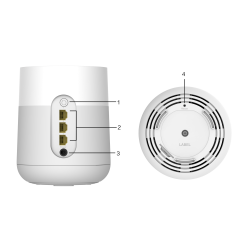Punto de acceso repetidor WIFI 6 MESH AX 3000mbps, 20dBm (2.4Ghz), 23dBm (5Ghz), x3 puertos Gigabit