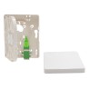 Roseta superficie F.O con cassette interno, 1x pigtail SC/APC, 1x adaptador SC/APC (capacidad x2 SC)