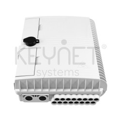 Caja FTTh IP65 2p/16p soporte para 16 adaptadores/mini splitter.
