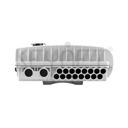 Caja FTTh IP65 2p/16p soporte para 16 adaptadores/mini splitter.