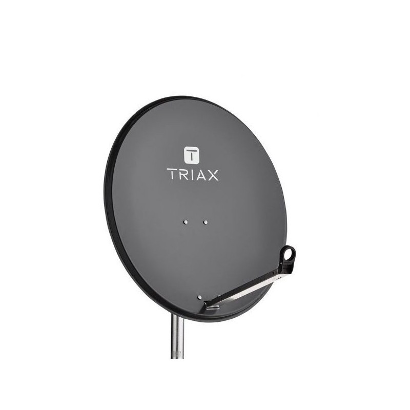 Antena parabólica Gama Alta de 79x71cms, 37,10dB, Acero galvanizado. Embalaje individual. Antracita