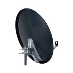 Antena parabólica Gama Alta de 79x71cms, 37,10dB, Acero galvanizado. Embalaje individual. Antracita