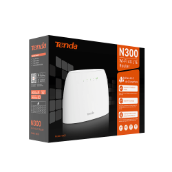 Router WIFI 4G 2.4Ghz, N 300mbps, x2 10/100, 20dBm (100mW), Ranura para SIM, x2 Antenas Internas y x2 4G LTE internas