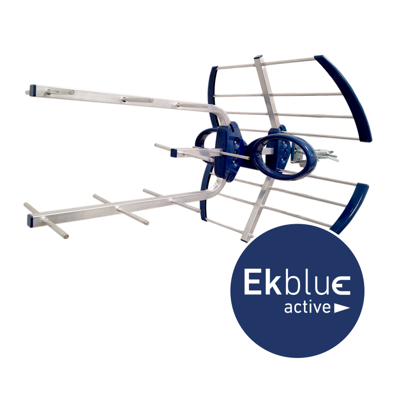 Antena Activa UHF LTE2 (470 - 694 MHz) con conector F. G: 38dB. Filtro 5G. Alto rechazo. Alimentador no incluido. Embalaje indi