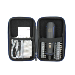 Destornillador automático con puntas y accesorios.Contiene EKEY (llave fija para conectores F)