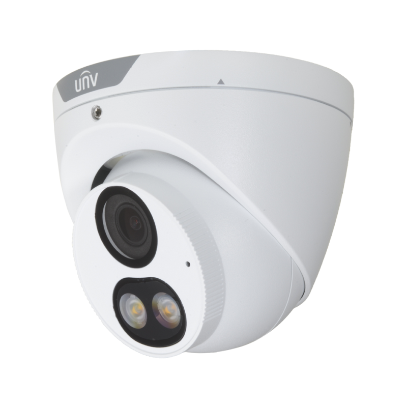 Cámara IP domo, 5Mpx, Luz blanca 30mts ColorHunter, 2.8mm, UltraH265, PoE802,3af, IP67