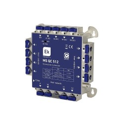 Multiswitch de 5 x12 en estrella/final de cascada. 5 entradas (4 SAT + 1 TER), 12 salidas usuario.