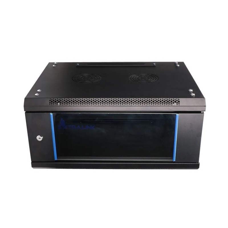 Rack de pared 19", 4U. F450 /  AN600 /  AL280 mm. Hasta 20Kg, x2 ventiladores. Sin Accesorios. Desmontado