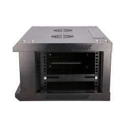 Rack de pared 19", 4U. F450 /  AN600 /  AL280 mm. Hasta 20Kg, x2 ventiladores. Sin Accesorios. Desmontado
