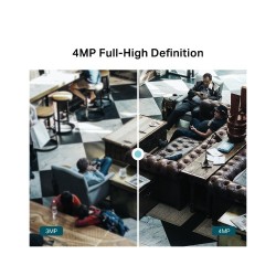 Cámara IP turret, 4Mpx, Lente 2.8mm, IR 30mts. Interior. Smart Event