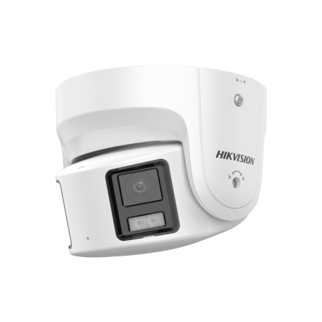 Cámara IP domo, 8MPx, IR 30mts, 2x 4mm, Panorámica H.265+, PoE802.3af, IP67
