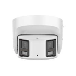 Cámara IP domo, 8MPx, IR 30mts, 2x 4mm, Panorámica H.265+, PoE802.3af, IP67