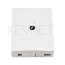 Caja terminal interior FO 2p SC, bandeja fusion, ABS, 82x105x23mm, blanca