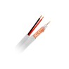 Cable coaxial combi RG-59+2 alimentación SIAMÉS, 9mm. Bobina de 100 metros