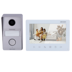 Kit videoportero 2 hilos de superficie Hikvision Intercom. Unifamiliar.