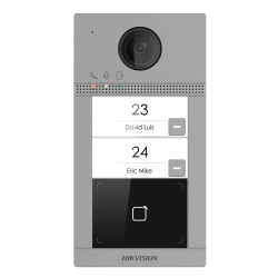 Videoportero IP Wifi 2 viviendas de superficie, para supervisión vía smartphone. Lector Mifare.