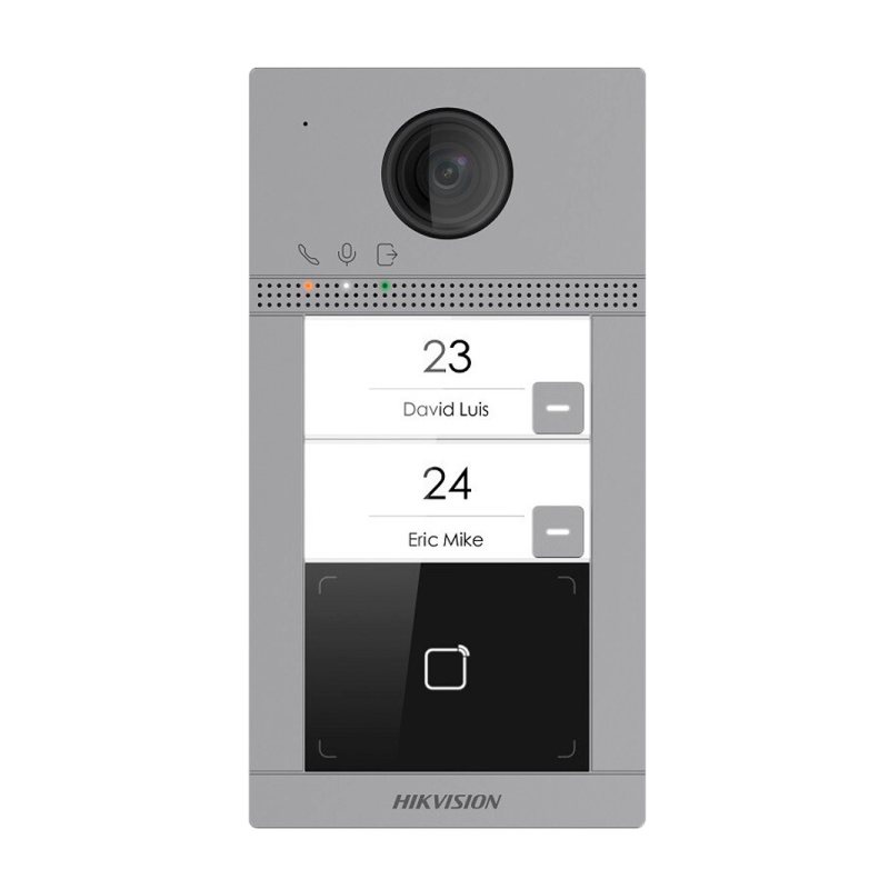 Videoportero IP Wifi 2 viviendas de superficie, para supervisión vía smartphone. Lector Mifare.