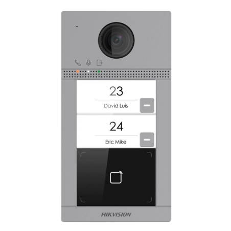 Videoportero IP Wifi 2 viviendas de superficie, para supervisión vía smartphone. Lector Mifare.