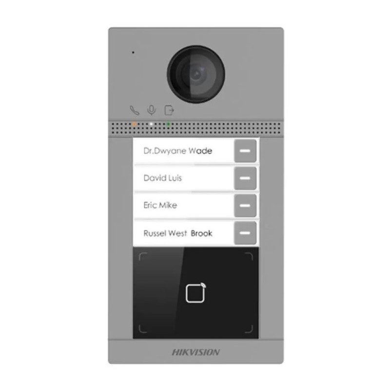 Videoportero IP Wifi 4 viviendas de superficie, para supervisión vía smartphone. Lector Mifare.