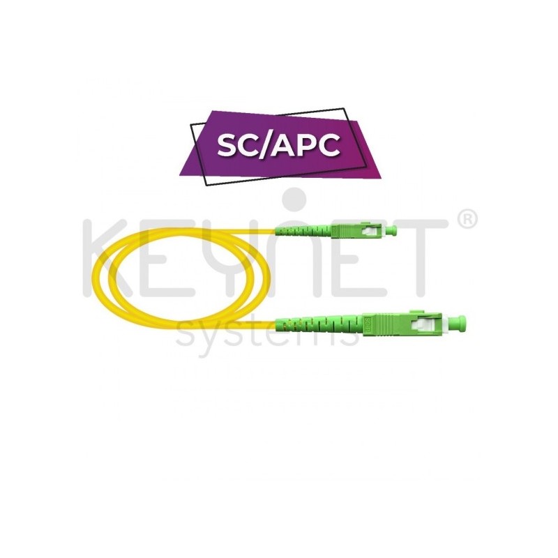 Latiguillo F.O. SC/APC-SC/APC SM 1.5mts, amarillo, LSZH-FR, G657A2