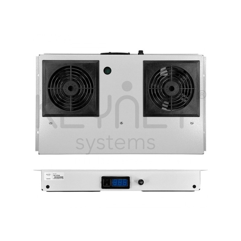 Conjunto 2 ventiladores fijación techo para armario rack termoaislado 19" tipo FRC-A