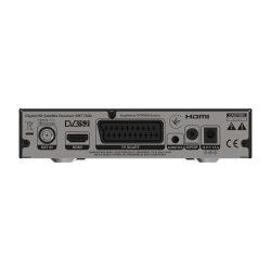 Receptor SAT (S2), FULL HD, H.264. 1 USB, 1 SCART, PVR, 1 audio jack, S/PDIF. Con opción PVR